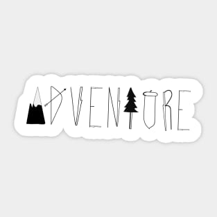 Adventure Travel To Mountains Across Trees Involving Danger Sticker